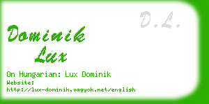 dominik lux business card